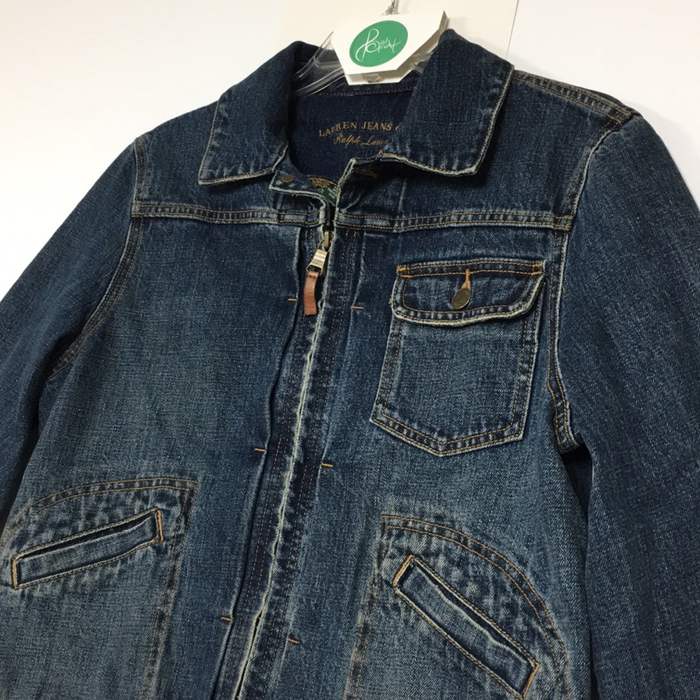 Ralph Lauren Classic Denim Jacket with Zip, Size L
